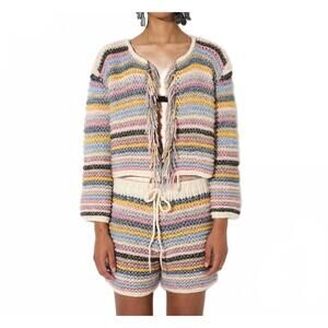 NEW MAIAMI cotton merino striped jacket in multicolor